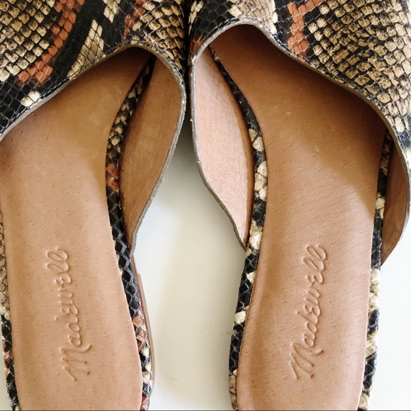 Madewell Remi Snake Embossed Leather Mules - Picture 3 of 6